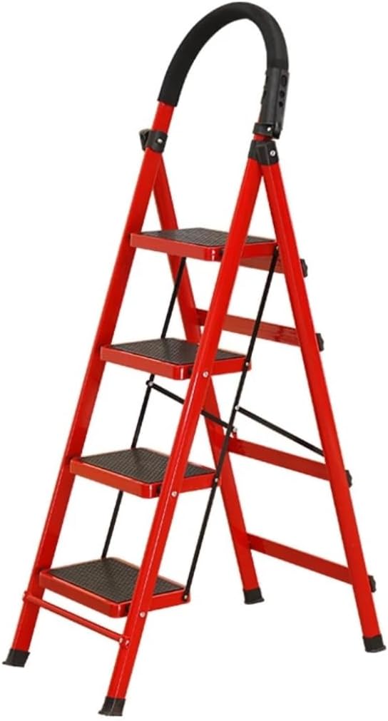 Ladder 5 Steps - METAL / RED / 150Kg (HEAVY)